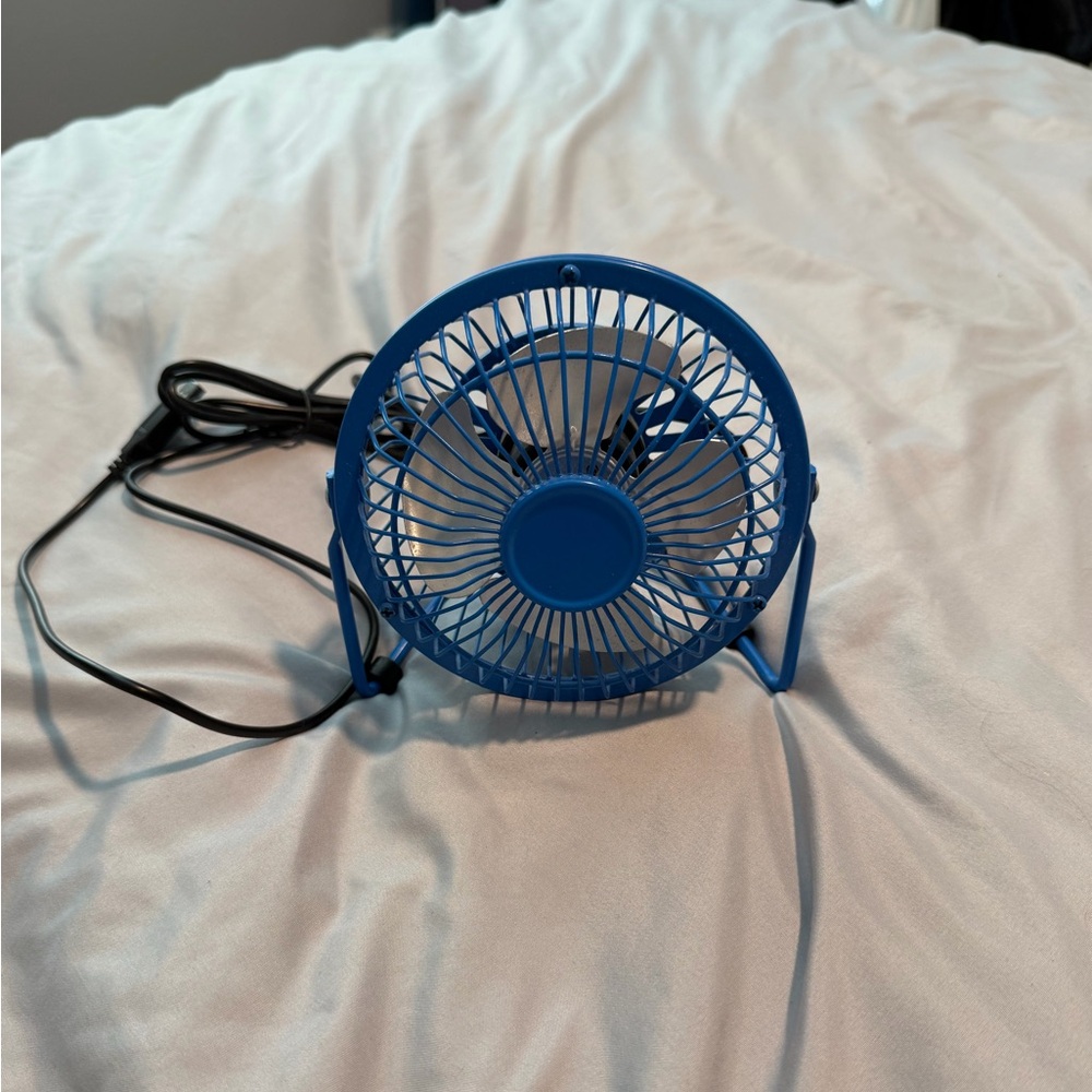Blue Desk Fan